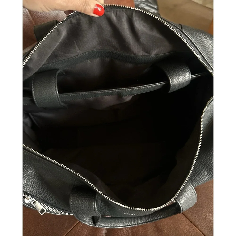 Kreya Archer Convertible Bag Black Pebbled Leather Duffel Backpack 3-in-1 Travel